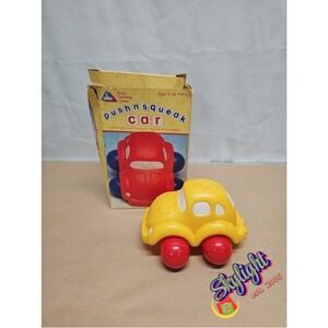 Rare Early Learning Centre (Elc) France Push N Squeak Car Toy with Original Box